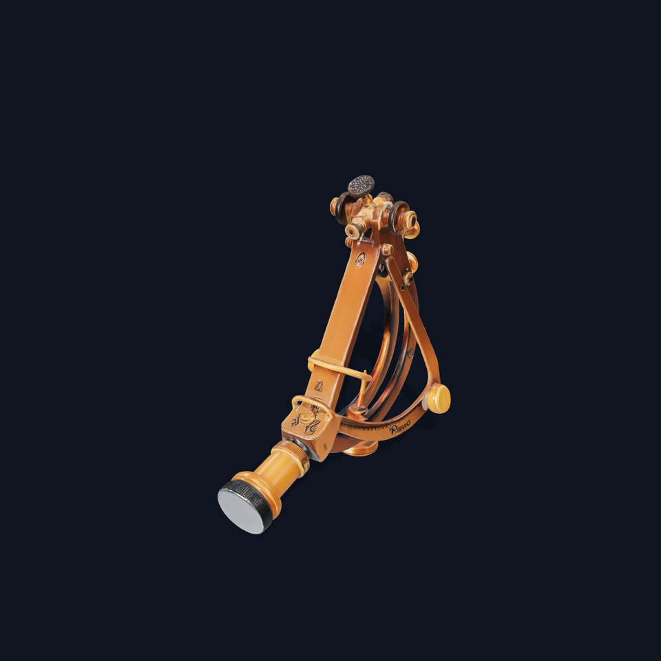 Vintage Brass Sextant model pack